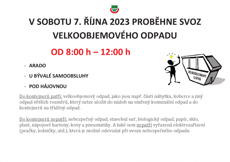 SVOZ VELKOOBJEMOVÉHO ODPADU