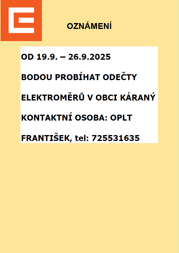 odečty elektroměrů 