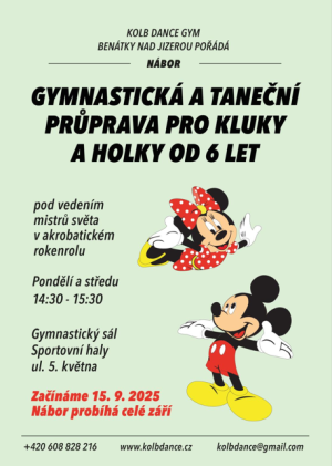 Gymnastická a taneční průprava Benátky nad Jizerou 