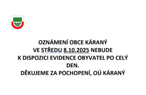 Oznámení pro občany 